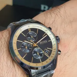 Hugo Boss Men’s Chronograph Quartz Stainless Steel Strap Black Watch 1513578