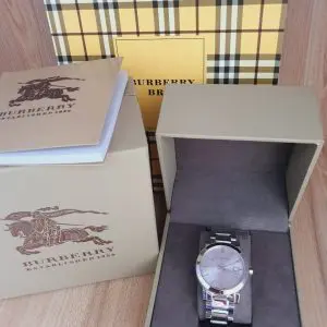 Burberry Unisex Swiss Made Stainless Steel Band Silver 38mm Watch BU9035