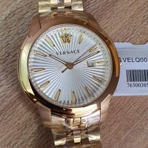Versace Men's Quartz Swiss Made Stainless Steel White Dial Watch VELQ00719