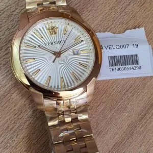 Versace Men's Quartz Swiss Made Stainless Steel White Dial Watch VELQ00719