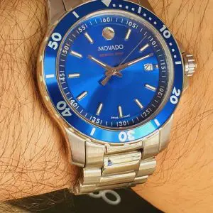 Movado Men’s Quartz Swiss Made Stainless Steel Blue Dial 40mm Watch 2600137