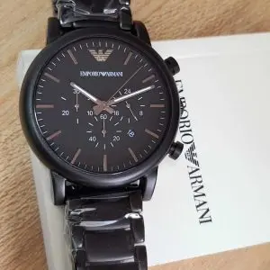 Emporio Armani Men’s Quartz Stainless Steel Black Dial 46mm Watch AR1895
