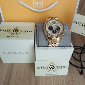 Michael Kors Men’s Chronograph Quartz Stainless Steel Blue Dial 44mm Watch MK8494