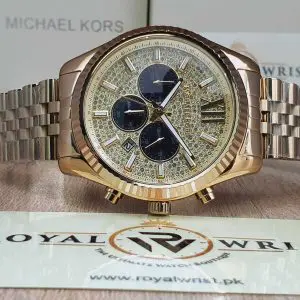 Michael Kors Men’s Chronograph Quartz Stainless Steel Blue Dial 44mm Watch MK8494