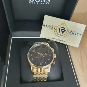 Hugo Boss Men’s Chronograph Quartz Stainless Steel Black Dial 44mm Watch 1513531