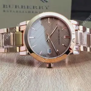 Burberry Women's Swiss Made Stainless Steel Brown Dial 38mm Watch BU9005