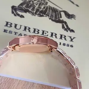 Burberry Women’s Swiss Made Stainless Steel Rose Gold Dial 26mm Watch BU9215