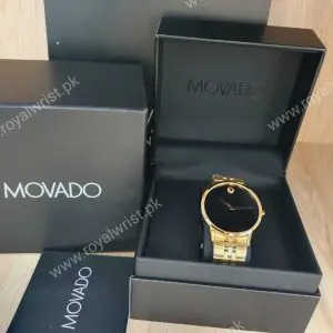 Movado Men’s Quartz Swiss Made Stainless Steel Black Dial 40mm Watch 0607203