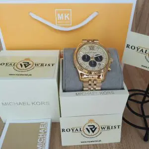 Michael Kors Men’s Chronograph Quartz Stainless Steel Blue Dial 44mm Watch MK8494