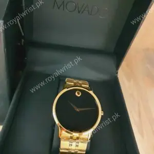 Movado Men’s Quartz Swiss Made Stainless Steel Black Dial 40mm Watch 0607203