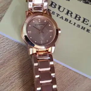 Burberry Women’s Swiss Made Stainless Steel Rose Gold Dial 26mm Watch BU9215