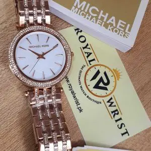 Michael Kors Women’s Quartz Stainless Steel Mother of Pearl Dial 39mm Watch MK3220