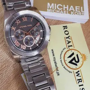Michael Kors Men’s Chronograph Quartz Stainless Steel Grey Dial 44mm Watch MK8609