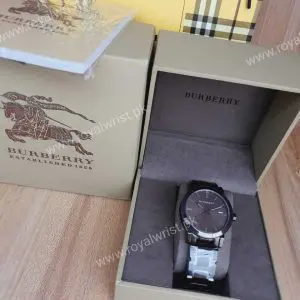Burberry Men’s Swiss Made Stainless Steel Grey Dial 38mm Watch BU9007