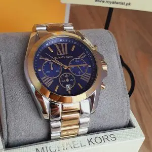 Michael Kors Women’s Chronograph Quartz Stainless Steel Blue Dial 43mm Watch MK5976