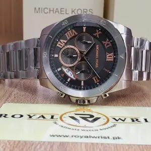 Michael Kors Men’s Chronograph Quartz Stainless Steel Grey Dial 44mm Watch MK8609
