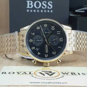Hugo Boss Men’s Chronograph Quartz Stainless Steel Black Dial 44mm Watch 1513531