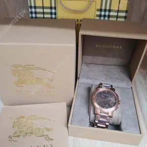 Burberry Men's Swiss Made Gold-Tone Stainless Steel Grey Dial 42mm Watch BU9353