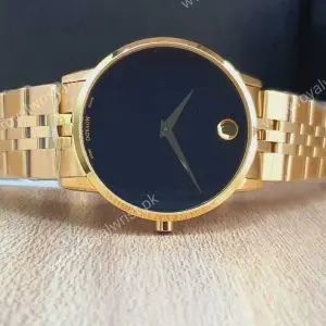 Movado Men’s Quartz Swiss Made Stainless Steel Black Dial 40mm Watch 0607203