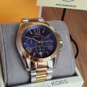 Michael Kors Women’s Chronograph Quartz Stainless Steel Blue Dial 43mm Watch MK5976