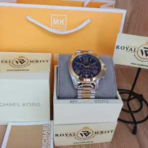 Michael Kors Women’s Chronograph Quartz Stainless Steel Blue Dial 43mm Watch MK5976