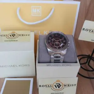 Michael Kors Men’s Chronograph Quartz Stainless Steel Grey Dial 44mm Watch MK8609