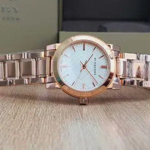 Burberry Women’s Swiss Made Stainless Steel Gold 27mm Watch BU9204