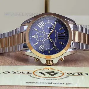 Michael Kors Women’s Chronograph Quartz Stainless Steel Blue Dial 43mm Watch MK5976