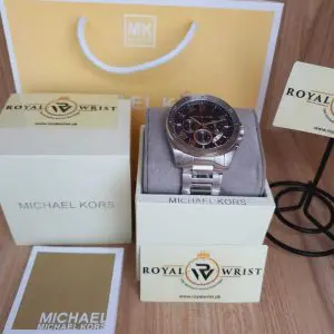 Michael Kors Men’s Chronograph Quartz Stainless Steel Grey Dial 44mm Watch MK8609
