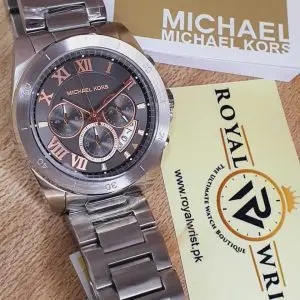 Michael Kors Men’s Chronograph Quartz Stainless Steel Grey Dial 44mm Watch MK8609