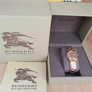 Burberry Women’s Swiss Made Stainless Steel Rose Gold Dial 26mm Watch BU9215