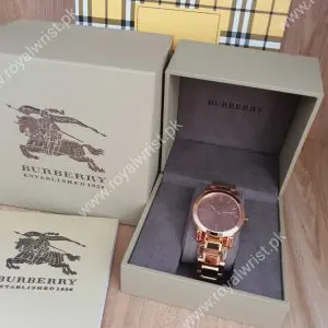 Burberry Women's Swiss Made Stainless Steel Brown Dial 38mm Watch BU9005