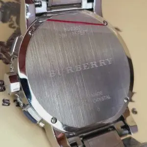BURBERRY Men’s Chronograph Swiss made Stainless Steel Black Dial 42mm Watch BU9380