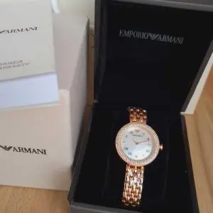 Emporio Armani Women’s Analog Stainless Steel Mother of Pearl Dial 30mm Watch AR11355