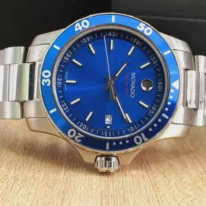 Movado Men’s Quartz Swiss Made Stainless Steel Blue Dial 40mm Watch 2600137