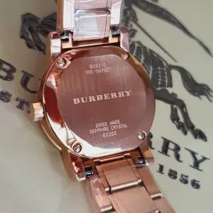 Burberry Women’s Swiss Made Stainless Steel Rose Gold Dial 26mm Watch BU9215