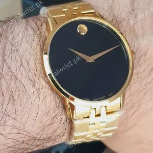 Movado Men’s Quartz Swiss Made Stainless Steel Black Dial 40mm Watch 0607203