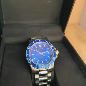 Movado Men’s Quartz Swiss Made Stainless Steel Blue Dial 40mm Watch 2600137