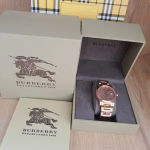 Burberry Men’s Swiss Made Stainless Steel Rose Gold Dial 38mm Watch BU9039