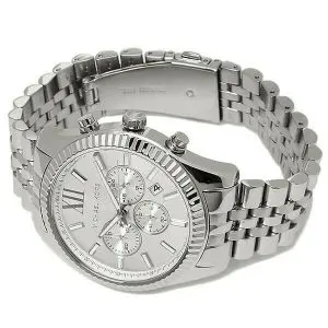Michael Kors Men’s Chronograph Quartz Stainless Steel Silver Dial 45mm Watch MK8405