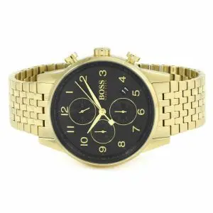 Hugo Boss Men’s Chronograph Quartz Stainless Steel Black Dial 44mm Watch 1513531