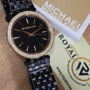 Michael Kors Women’s Quartz Stainless Steel Black Dial 37mm Watch MK3322