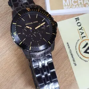 Michael Kors Men’s Chronograph Quartz Stainless Steel Black Dial 44mm Watch MK7157