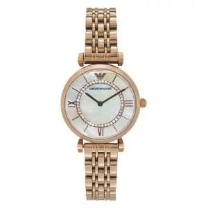 Emporio Armani Women’s Analog Stainless Steel Mother of pearl Dial 32mm Watch AR1909