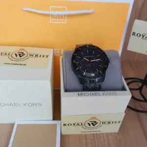 Michael Kors Men’s Chronograph Quartz Stainless Steel Black Dial 44mm Watch MK7157