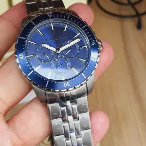 Michael Kors Men’s Chronograph Quartz Stainless Steel Blue Dial 44mm Watch MK7155