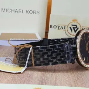 Michael Kors Women’s Quartz Stainless Steel Black Dial 37mm Watch MK3322