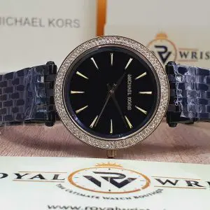 Michael Kors Women’s Quartz Stainless Steel Black Dial 37mm Watch MK3322