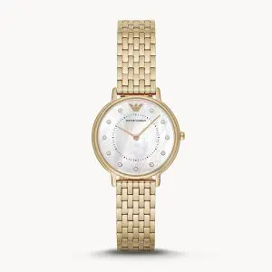 Emporio Armani Women’s Analog Stainless Steel Mother of Pearl Dial 32mm Watch AR11007