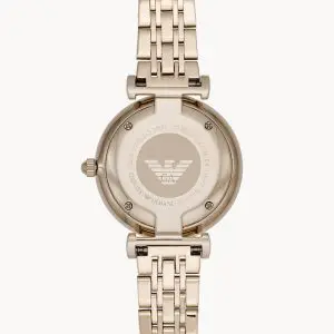 Emporio Armani Women’s Analog Stainless Steel Rose Gold Dial 32mm Watch AR11059